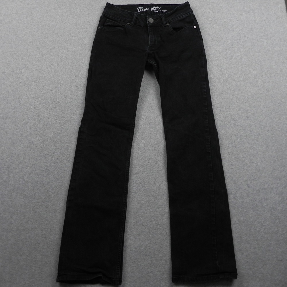 Wrangler Jeans Womens 1x32 Boot Cut Western 5-Pocket Stretch Flex Denim Black